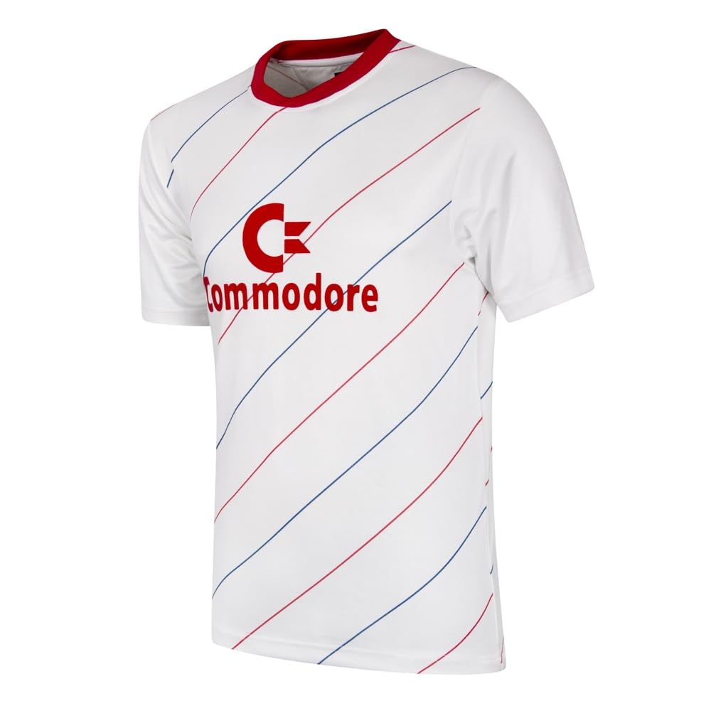 COPA - Retro Fußballtrikot Herren - FC Bayern München 1985/86 - Weiß - 43% Polyester – 33% Baumwolle – 24% Viskose