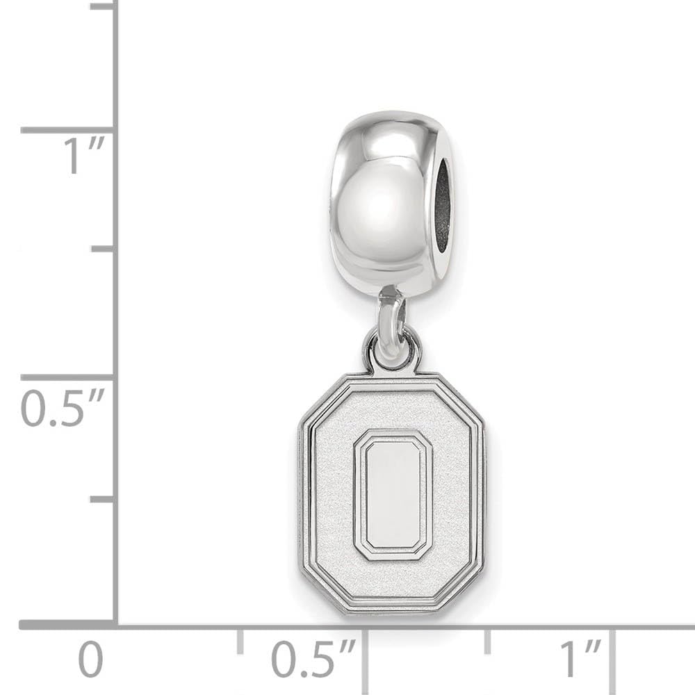 LogoArt Sterling Silver Ohio State University Small Dangle Bead Charm