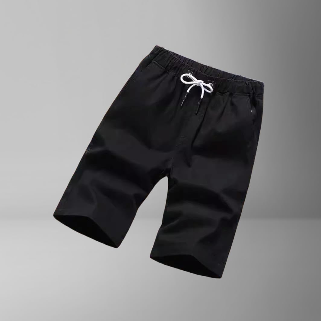 Men's Summer Cotton Breathable Loose Thin Elastic Waist Running Fitness Five-Pocket Mid-Length Shorts