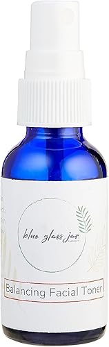 Miniatura 1 de Blue Glass Jar Farmacy, Tónico facial equilibrante, con agua de rosas, totalmente natural, sin aceite y alcohol, 1 oz