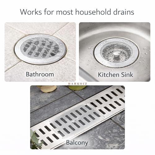 Image of Drain Hair Catcher 5 Meter Roll | Self Adhesive Shower Drain Filter Mesh | Bathroom Floor Drain Hair Trap | Kitchen Sink Strainer Net | Cut to Size Disposable Anti Clog Drain Protector