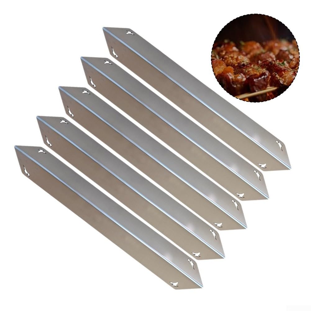 Barre in acciaio inox per aromatizzatori Weber per Spirit II e serie 300, confezione da 5 pezzi di ricambio per diffusore di calore, 38 cm
