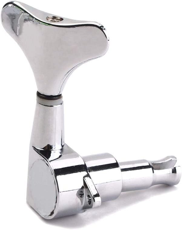 Alnicov 2L 2R Sealed Tuning Pegs Tuners Machine Heads For 4 Strings Bass Guitar Chrome