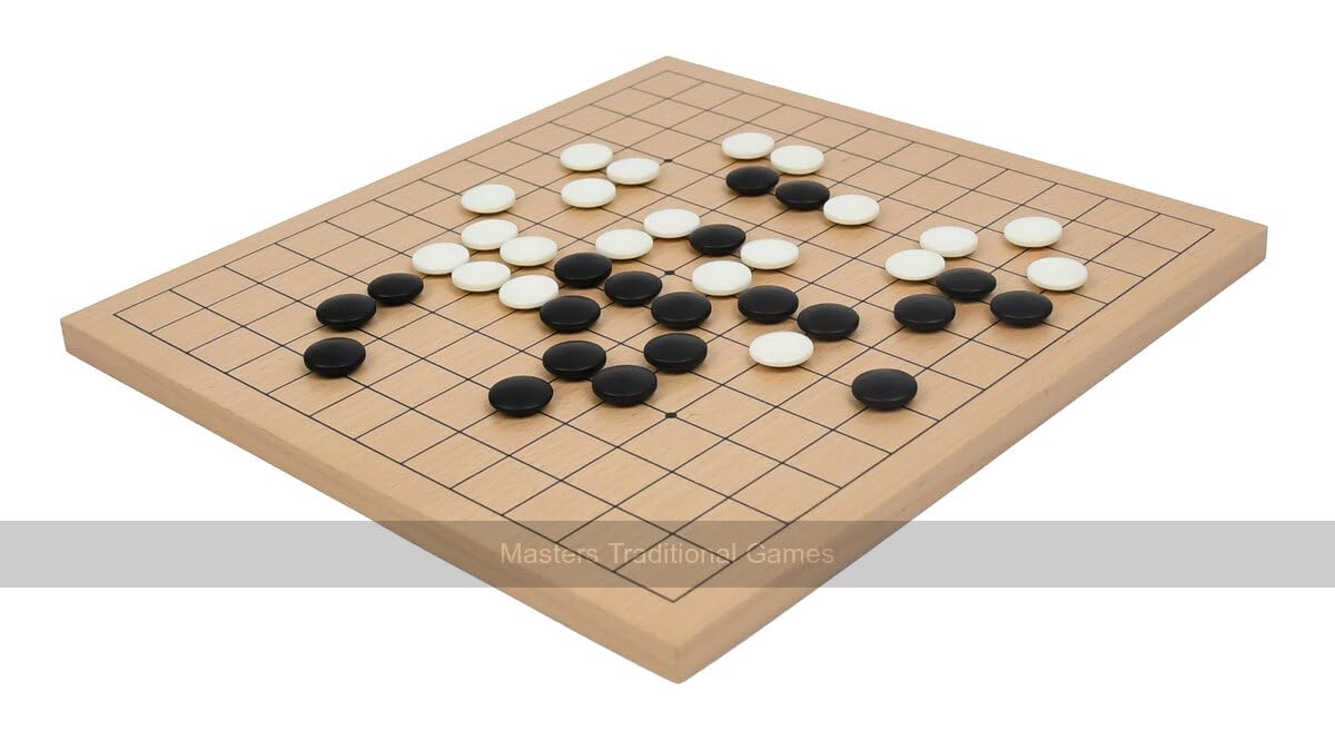 Dual-Side Wooden Go Board - 13 x 13 and 9 x 9 Layout