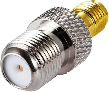 NBR SMA Connector Adapter SMA Female to F Type Female Coaxial Cable Connector Straight Adapter for FM Radio Antenna WiFi Antenna CATV TV Antenna Aerial Networks (1 pcs)
