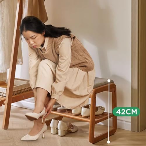 Banc à chaussures en bois massif pour optimiser vos petits espaces de rangement