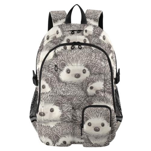 Mochila de negocios grande gris de 44.5 cm con compartimento para portátiles escolares