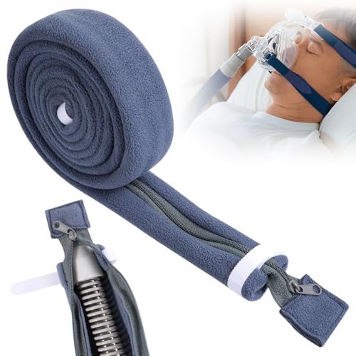 CPAP Hose Cover 6.3ft Full Length Zipper Compatible with ResMed CPAP Tube Cover Sleeve Wrap Reduces Condensation Noise Cat Proof