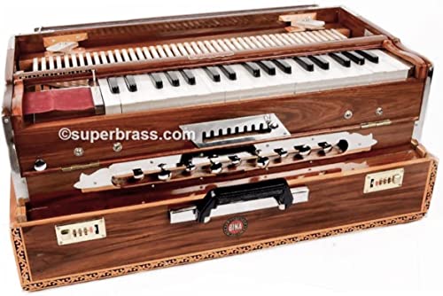 Concert Grade Bina Pro-Grade Indian Portable 9-Scale Changer Teak Harmonium + Flight Case #TOP4