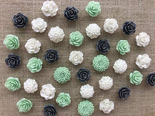 Temoyj Decorative Thumb Tacks 24 Pcs Colorful Cute Pushpins for CorkBoard,Feature Wall, Office Organization or Home (Green)