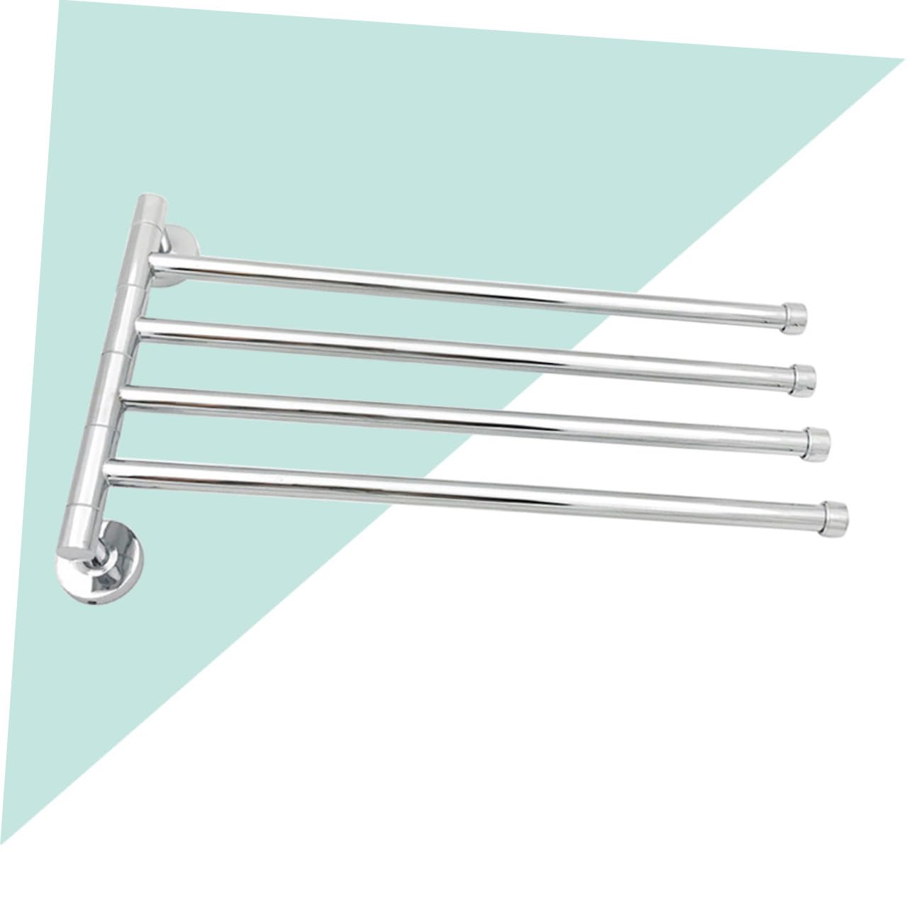 Portasciugamani Girevole in Acciaio Inox, 1 Pezzo, Argento | Resistente alla Ruggine, Salvaspazio, per Bagno e Cucina, Design Semplice Lega di Zinco