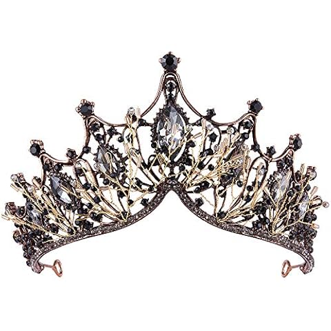 CROWN GUIDE Queen Crowns for Women, Pearl Crystal Crown Pageant Wedding Tiaras for Bride Costume with Gemstones Cover