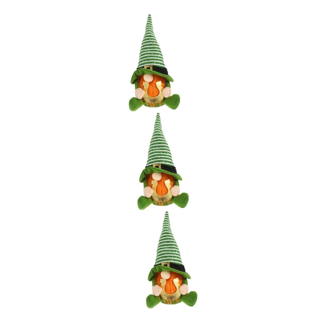ABOOFAN 3 Pièces Ornement De Poupée De Chapeau Vert Poupée De Bureau Décor De GNOME De Jour De Patrick Gnomes Irlandais Père Noël en Peluche De De Bureau De Jour De