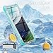 FONREST for Huawei Mate 60 Pro/60 Pro+ Frosted Translucent IP68 Waterproof Case w/Magnet Ring for Wireless Charging Full-Body Sealed Slim Snow-Shock-Dust-Proof Underwater Cover w/Lanyard (Lake Blue)