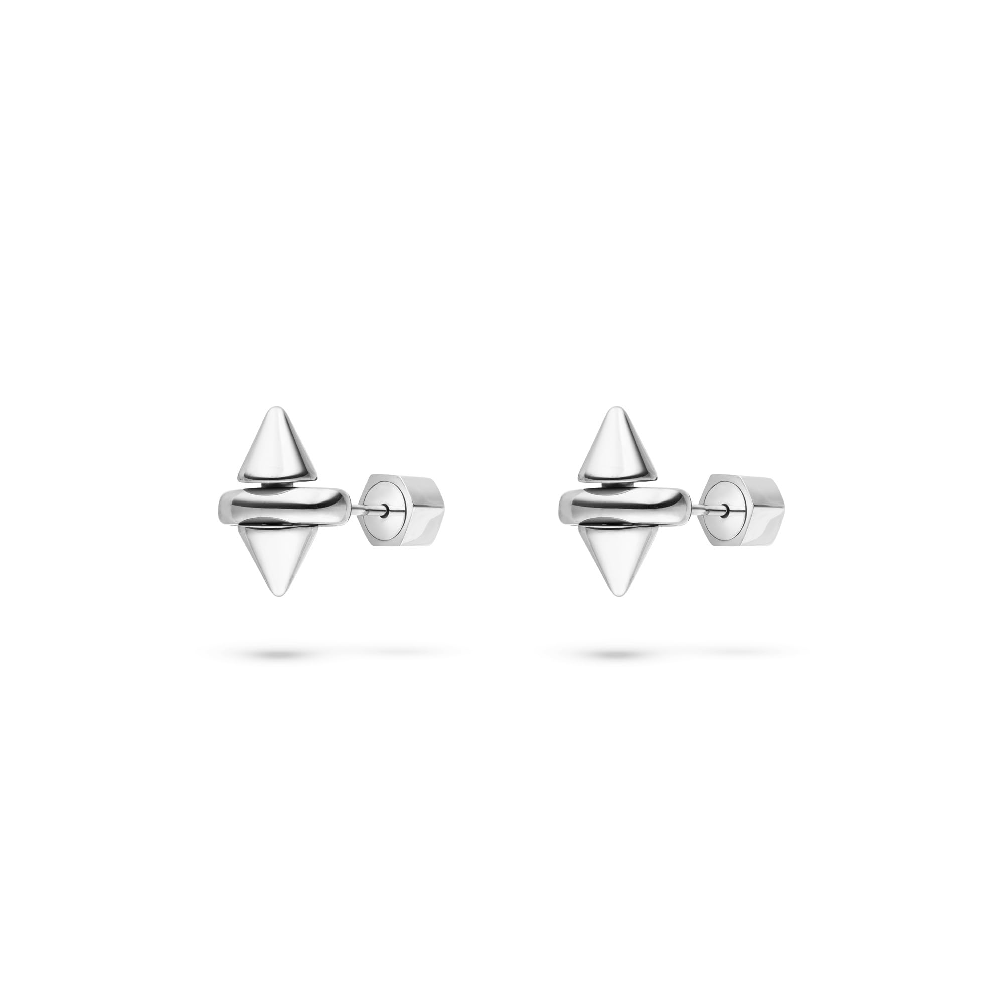 LIEBESKIND BERLIN Damen Schmuck – Ohrstecker im Spikes Design aus Edelstahl – in Silber & Gold – markant, modern & vielseitig kombinierbar – hochwertig verarbeitet & ideal für jeden Anlass