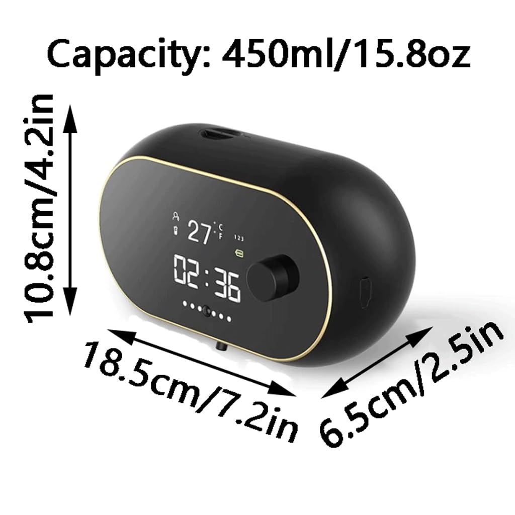 Dispensador de jabón de Montaje en Pared Dispensador de Bomba con Sensor eléctrico sin Contacto Dispensadores de loción de plástico 450 ml (15,8 oz)