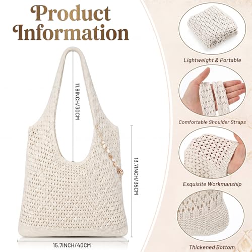 Bolso de Playa de Crochet para Mujer miniatura 5