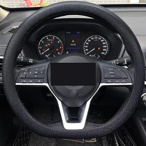 YDSTNiu 1 Pieza Funda de Volante para Citroen C-Elysee II/2 2016-2024, Caucho Antideslizante Protector Negro Deportivo Cubierta Volante Accesorios Coche