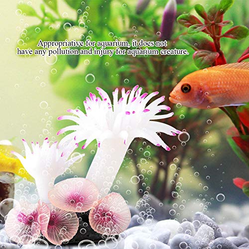 Décorations artificielles Plantes coralliennes pour aquarium – Simulation naturelle Plantes Aquatiques Corail Blanc