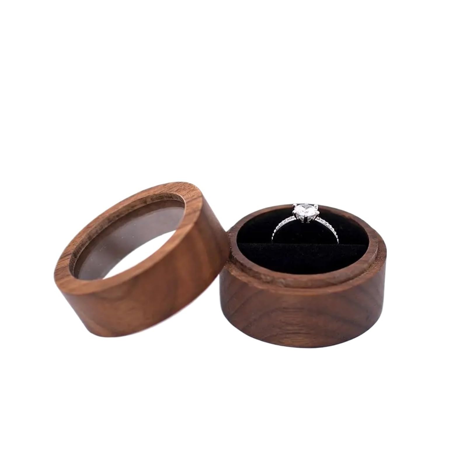 LCKKJHG Wedding Ring Box Round Proposal Case Jewelry Box Earrings Organizer Engagement Ceremony Ring Storage Bearer Presentation(Color 09)