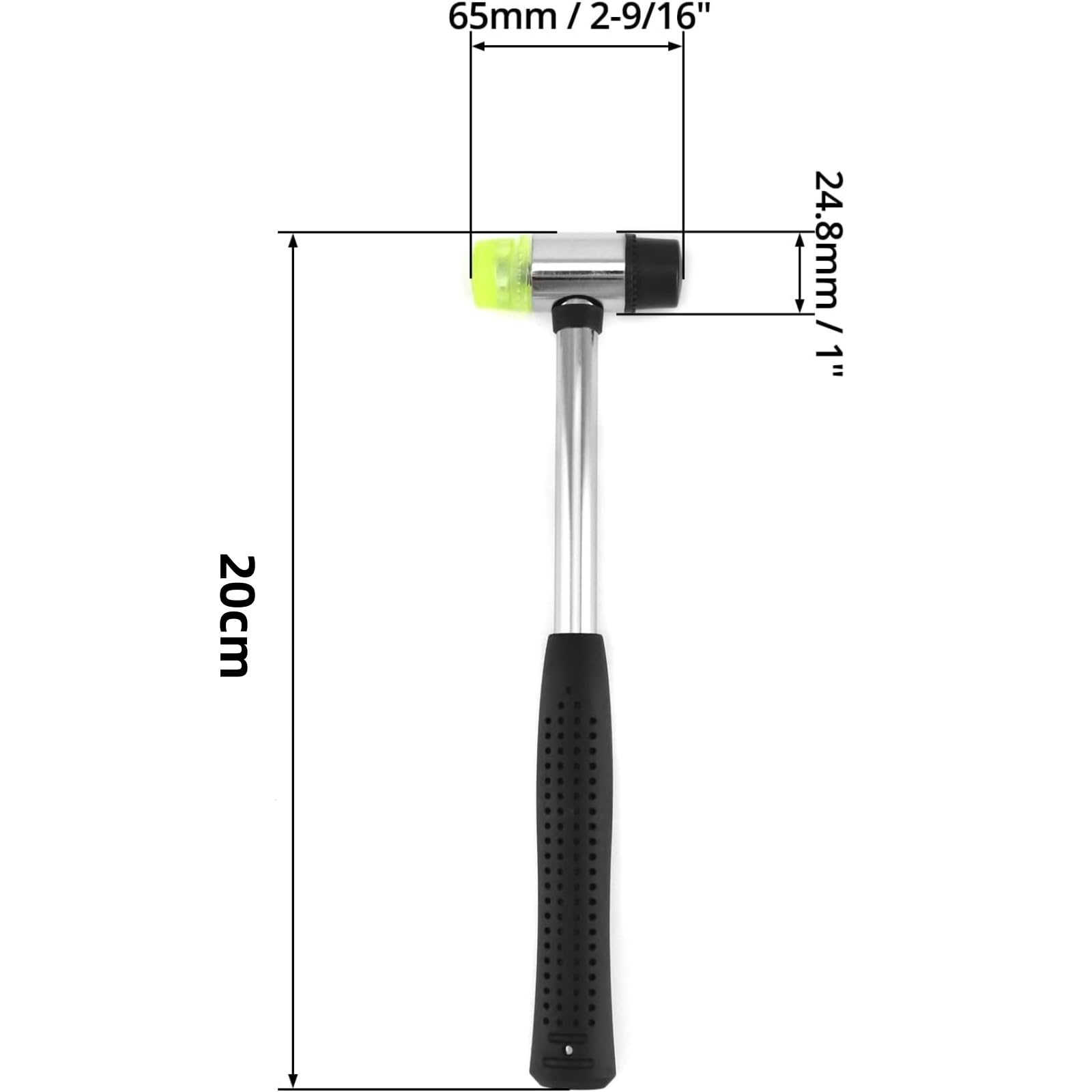 2Pcs Rubber Mallet Hammer, 25 mm Small Nylon Hammer with Non-Slip Rubber Grip for Jewelry DIY Craft Tools Leather Craft - Image 2