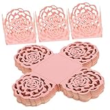 Angoily 100 Pièces Papillotes Chocolat Décoratives à Motif Rose Ajouré Emballage Lége...