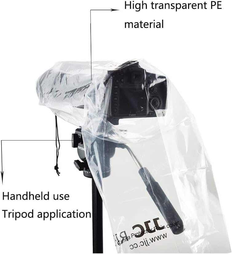 JJC 6 pieces Camera Rain Cover Protector for Canon Nikon and Other Digital SLR Cameras with lens & Flash - Image 3