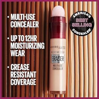 Maybelline Instant Age Rewind Eraser Dark Circles Treatment Multi-Use Concealer, 110, 1 Count (Packaging May Vary)