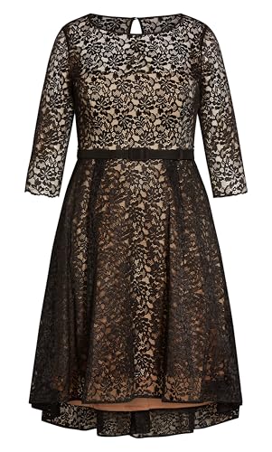 Image of City Chic Women's Plus Size Cocktail Dress - Lace Lover