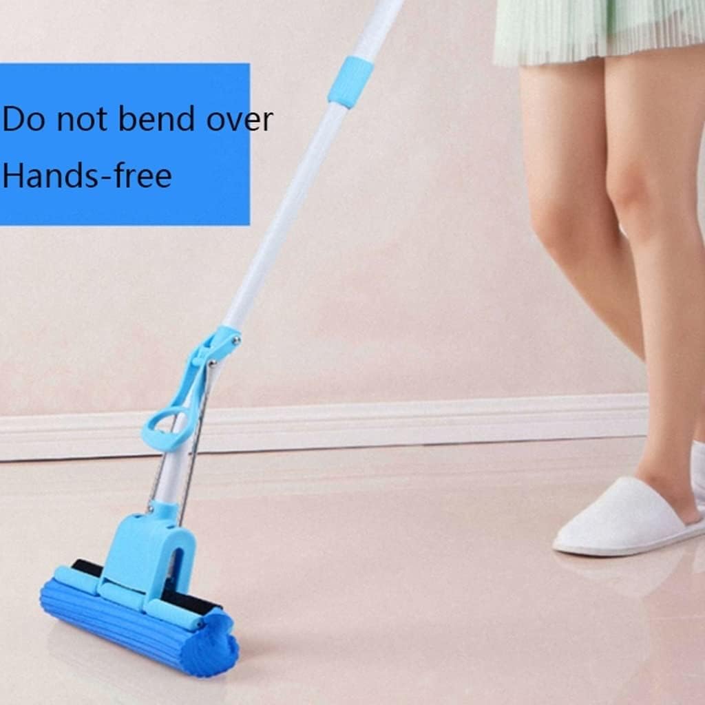 Mop Stainless Steel Telescopic Handle and Absorbent Sponge Mop,Kitchen, Living Room, Bathroom, Multifunctional Cleaning Tool