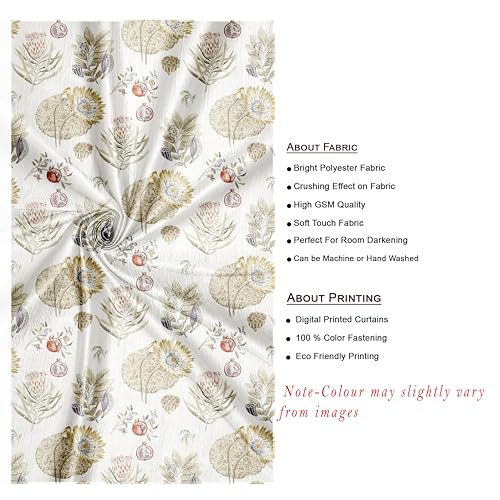 Image of Ultimate Trends Polyester Room Darkening Curtains for Doors and Window, Eyelets Curtain Block Up to 65% to 70% Sunlights, 9 FEET Packof 2,Ivory Cream