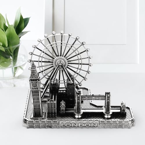 Reloj de mesa de aleación plateada resistente con diseño artístico 4