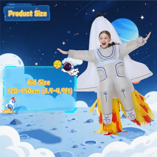 Disfraz inflable de nave espacial para niños miniatura 4
