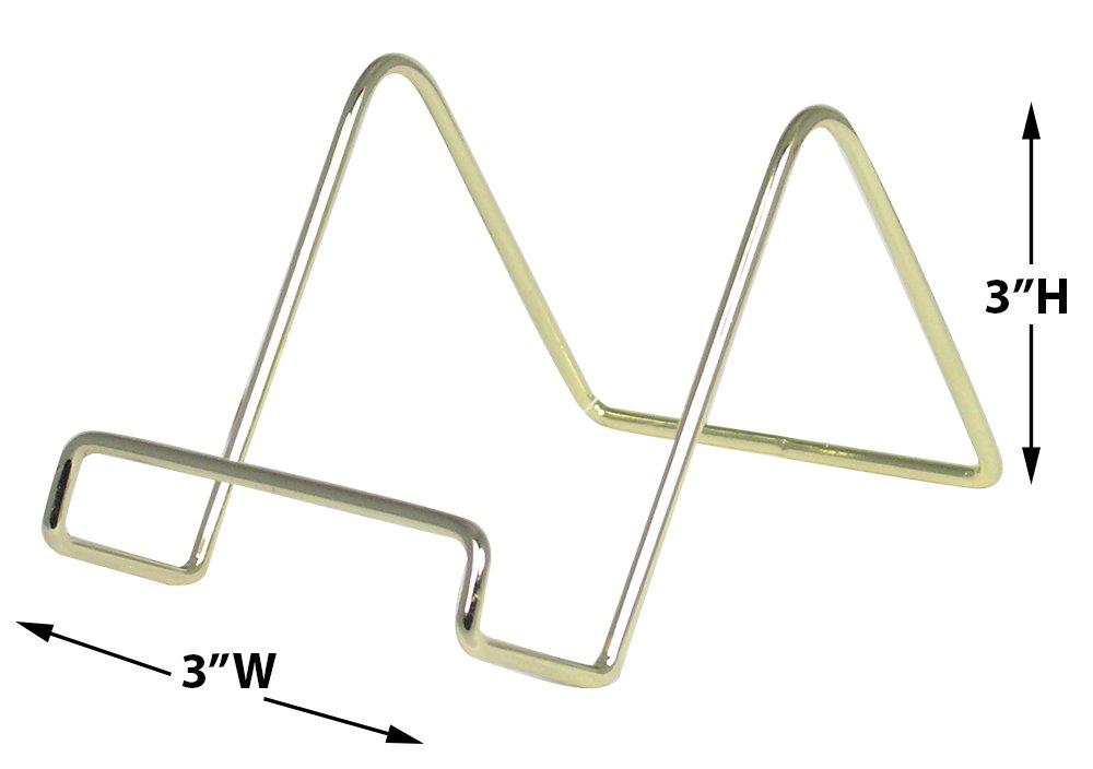 Pack De 6 Soportes Tripar Pequeños De Latón - Caballete De Alambre Trenzado Para Platos O Cuadros Decorativos