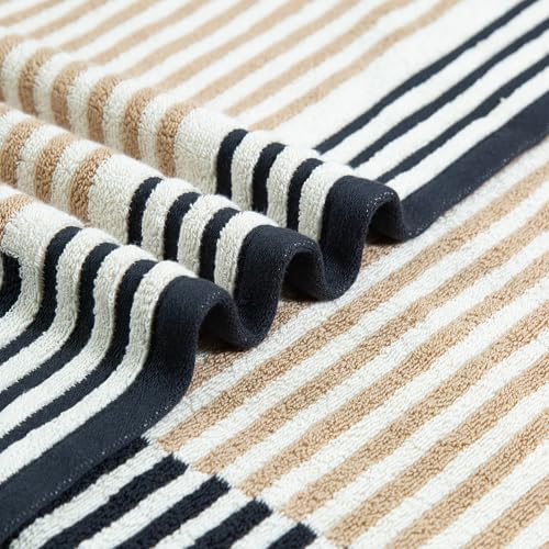 Image of MYTRIDENT Symphony of Threads Towel for Bath, 75 cm x 150 cm, 100% Cotton, 625 GSM, Super Soft, Absorbent, Ligne