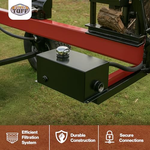 Image of Field Tuff 5 Gallon 14 Gauge Welded Steel Hydraulic Fluid Reservoir Tank with 2 Inch Suction Port and 0.75 Inch Return Port, Black