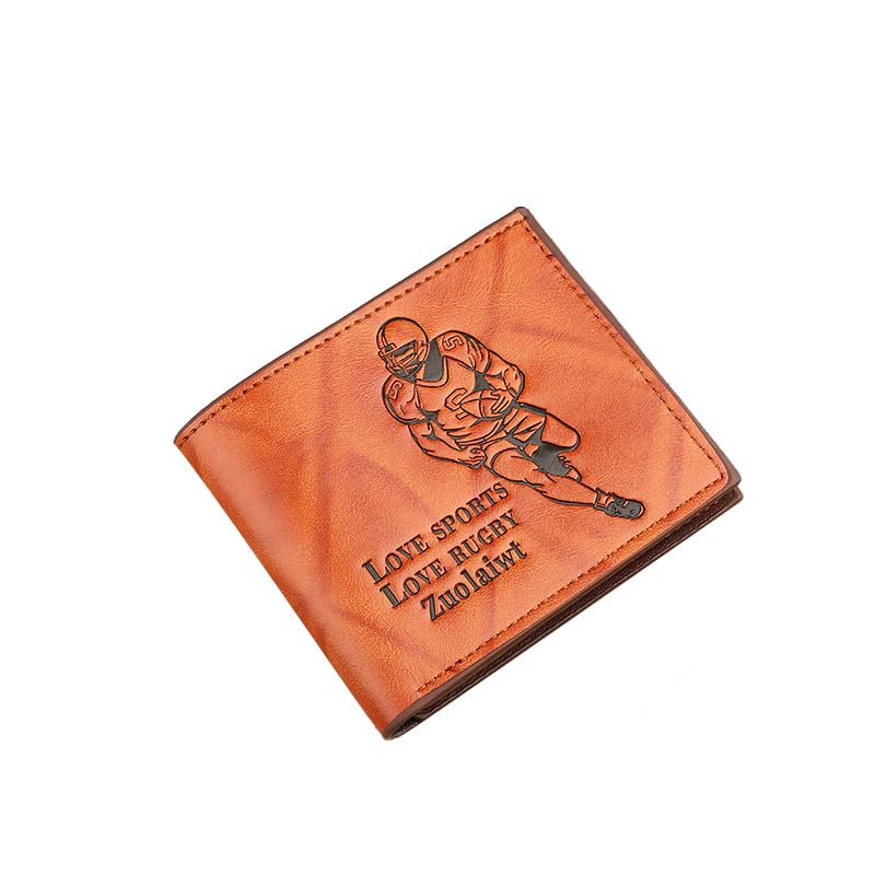 Mens Bifold Wallet Blocking Slim Minimalist Front Pocket - Thin & Stylish with ID Window 10（coffee）