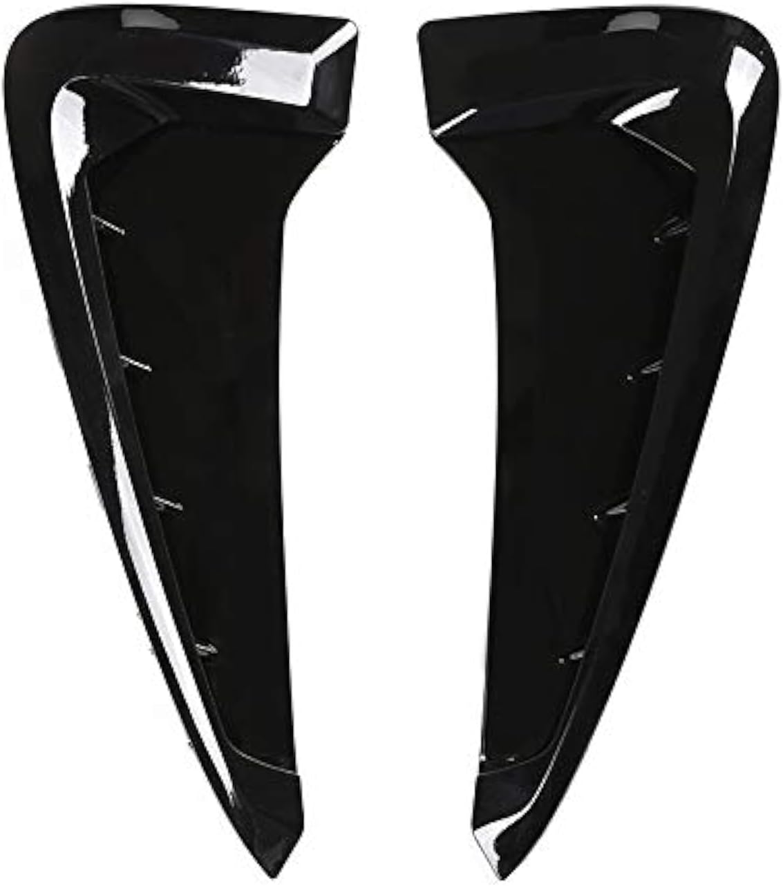 LZLRUN 2Pcs for BMW X5 Side Vent Trim F15 X5M F85 Fender Side Vents Mesh ABS Sticker Hole Shark Grille (Black)