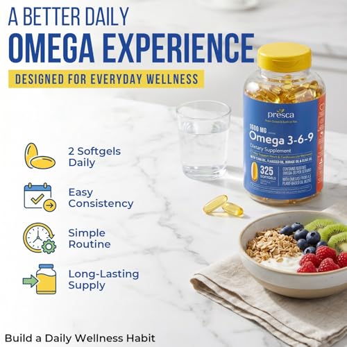 Image of Omega 3-6-9 Dietary Supplement (325 ct.) - Promote Visual Function and Eye Health - Support Heart, Cardiovascular Health, Healthy Skin, Hair and Overall Health (Omega 3-6-9)