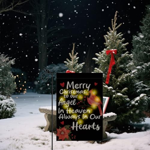 Drapeau de jardin de Noël LED cardinal extérieur 30x45cm