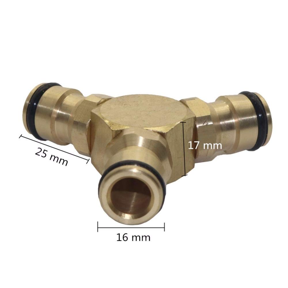 CLORURO DE POLIVINILO Grado de muebles de ajuste d Invernadero Jardín Y Conector de agua de riego por goteo de cobre de 16 mm Conjunto Primavera Conectores de tubos de jardín Accesorios 10 piezas