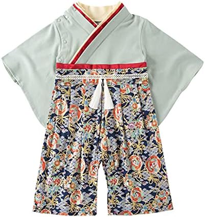 Amazon Co Jp Hontaio ベビー キッズ 袴風 Cotton Floral Kimono Long Sleeve Romper Pajamas 男の子 女の子 70 80 90 100cm カバーオール ロンパース 着物 フォーマル お宮参り 初節句 祝い 七五三 お正月祝い 和服 子供服 袴 和装 袴ロンパース