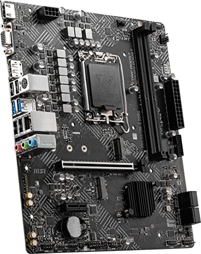 Image of MSI PRO H610M-G DDR4 V1 Motherboard (12th /13th /14th Gen Intel Core, LGA 1700 Socket, DDR4, PCIe 4, SATA 6Gb /s, 1Gbps LAN, M.2 Slots, USB 3.2, mATX)