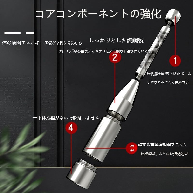 Amazon | ダンベル 鍛錬棒 滑り止めハンドル ソリッドスチール製多機能 