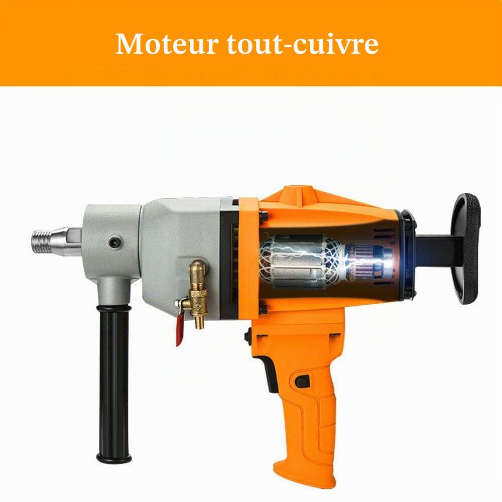 Fayelong Perceuse à noyau diamantée 7,1" 180 mm pour perçage béton diamanté 3000 W 220 V