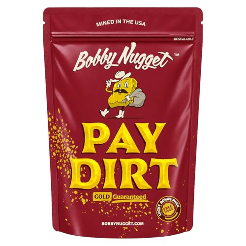 Bobby Nugget Gold Paydirt | Gold Rush Panning Concentrates unsearched & Added | Gold Prospecting Pay Dirt + Guaranteed Luckys Bonus Bag
