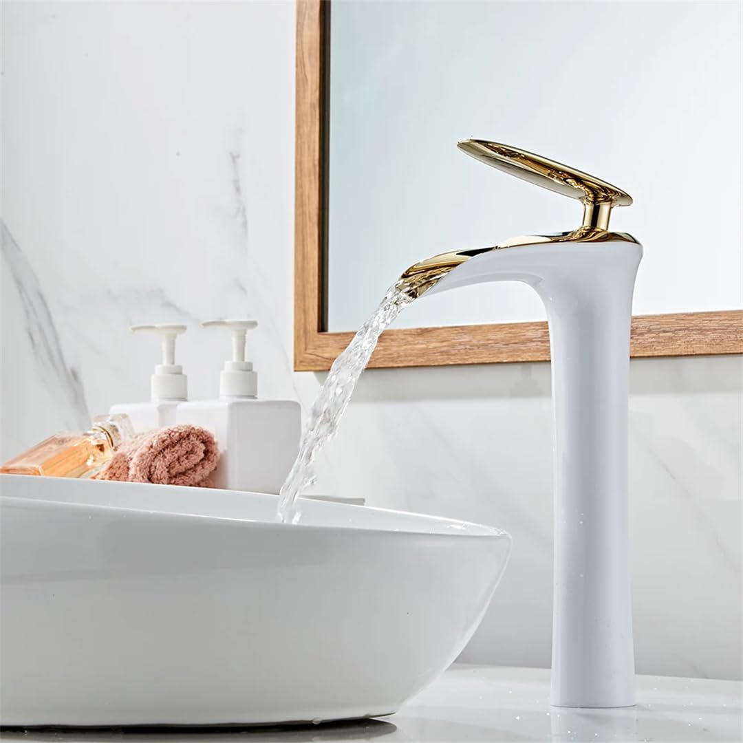 Robinets de lavabo de salle de bains de grande taille mitigeur d'eau moderne chaud froid