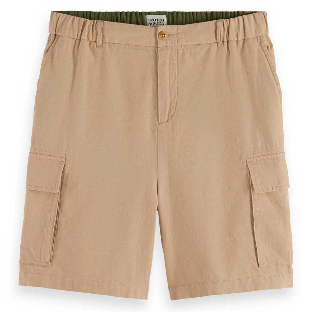 Scotch & Soda Men's Regular-Fit Cargo Shorts, Soft Camel, L