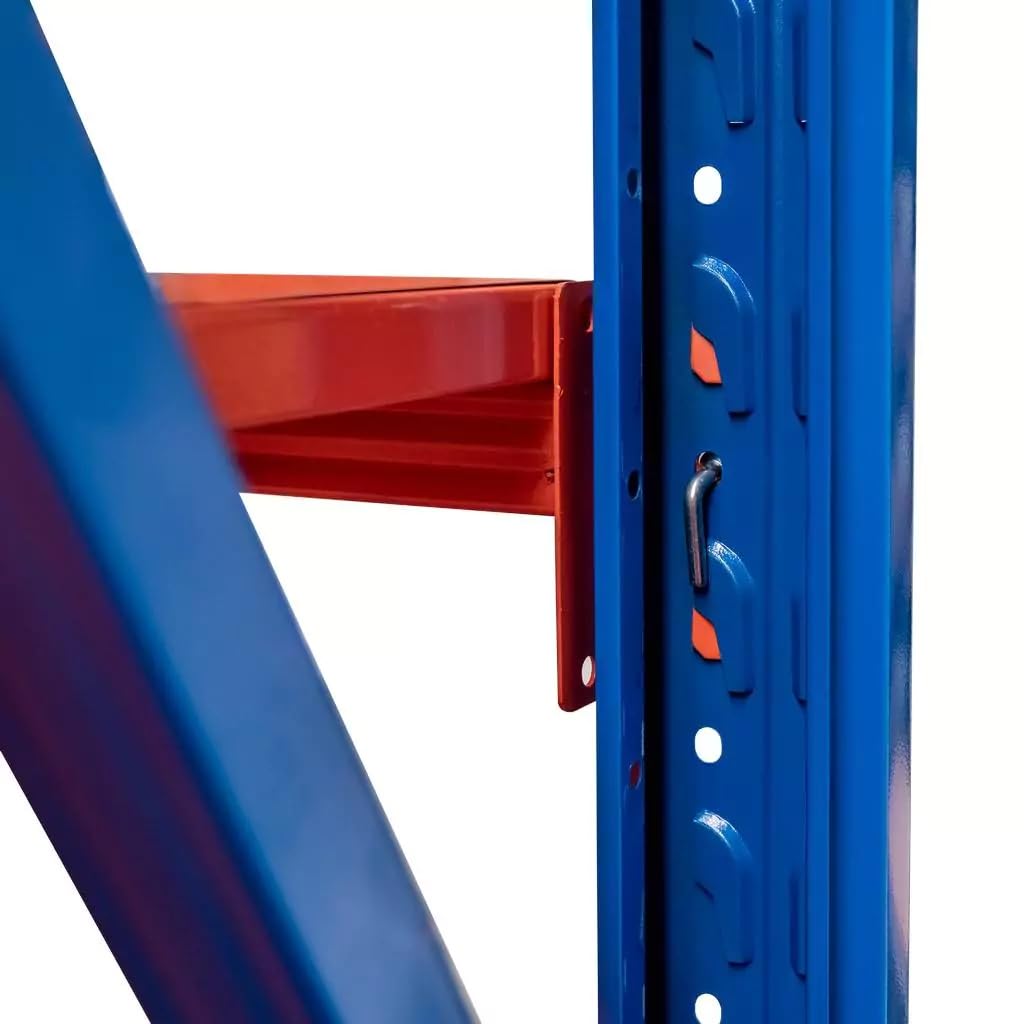 Mega-M Regał METALOWY magazynowy warsztatowy 4-PÓŁKOWY | Fortis Light | 800KG | moduł bazowy |200x200x50 cm