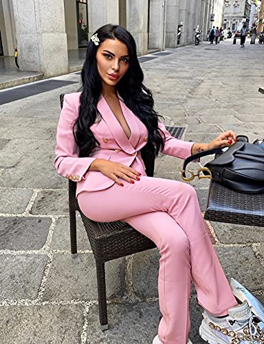Women's 2 Piece Suit Hot Set Business Fashion Long Sleeve Blazer and Pants for Women2
